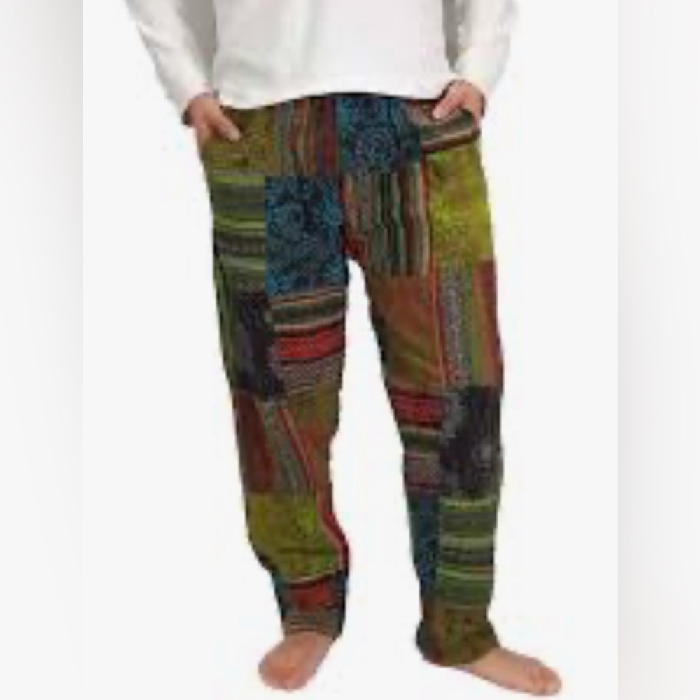 NWOT EAST MEETS WEST boho patchwork pants size women’s small/medium